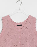 Enges Lace Summer Punching Knit Vest