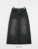 Peuhen Washing Denim Long Skirt