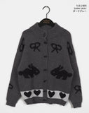 Dazzle Duffle Nordic Rabbit Ribbon Overfit Cardigan