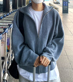 Lambswool Knit Turtle Zip-up