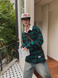 Douji stripe collar t-shirt