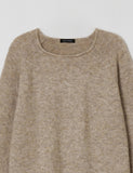 HAIRY WARM BOAT NECK KNIT
