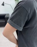 Felder Double Henley Neck Short Sleeve Tee