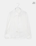 Mirun Belt High-Neck Overfit Long-Sleeve Shirt