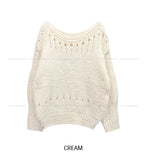 Kumo Cozy Punched Boat Neck Knit