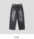 Portina Damage Wide Denim Pants