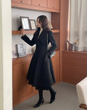 Purcell Collar Flare Wool Long Coat