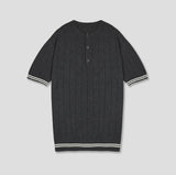 Magnum Muscle Fit Henley Neck Short Sleeve Knit