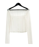 Lace See-through Square Tee