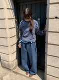 [BAONHAUS] Cretin Stud Cotton Wide Pants