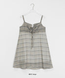 Deet Check Layered Sleeveless One Piece