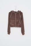 (W) Debon Towel Zip Hoodie