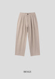 Ice two-tuck linen pants