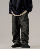 Pigment shirring parachute pants