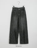 Reunoi washed wide denim pants