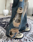 Penta Camo Layered Denim Pants