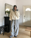 Fame Fleece Raccoon Fur Hooded Zip-Up