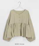 Monedi Shirring Round Blouse