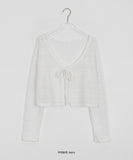 Ditsy Bokashi Summer Ribbon Bolero Cardigan