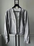 Linen deck cropped jacket