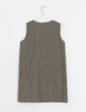 Gunslin Check Sleeveless Button One Piece