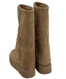 1186 Suede Warmer Sheepskin Long Boots (4cm)
