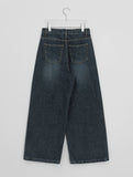 Pinbas Washed Denim Wide Pants
