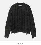 Ato Damage Cable Washing Cardigan