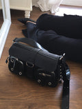 Seongah Two-Pocket Eyelet Shoulder Bag