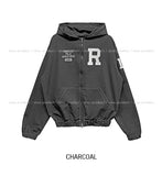 Solid Patch Stitch Two-Way Work Jacket