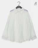 Netin Overfit See-Through Stripe Shirt
