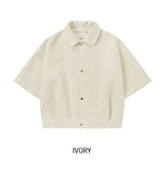 Bound Tweed Half Shirt Jacket