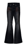 Red scales denim