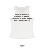 Hua Half Lettering Semi Overfit Sleeveless