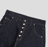 Heritage 5-Button Raw Denim Wide Jeans