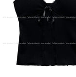 Sherry Ribbon Lace Ribbed Sleeveless