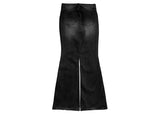 Tabi Black Denim Washing Bootcut Denim Pants