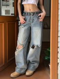 Icing Vintage Damage Balloon Denim Pants