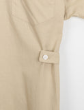 Dakono Collar Pocket Button Long One Piece