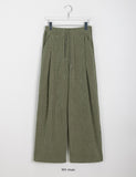 [unisex] Loose banding ribbed wide pants