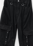 Glan Rivet Cargo Bootcut Pants