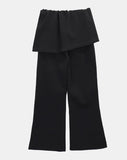 [Brushed] Gahi Layered Short Skirt Bootcut Pants