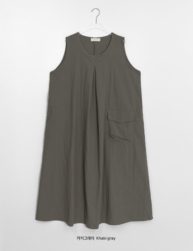 【BAON】Qdoden Nylon Layered Cargo Long One Piece BAON (バオン) - キュドデンナイロンレイヤードカーゴロング