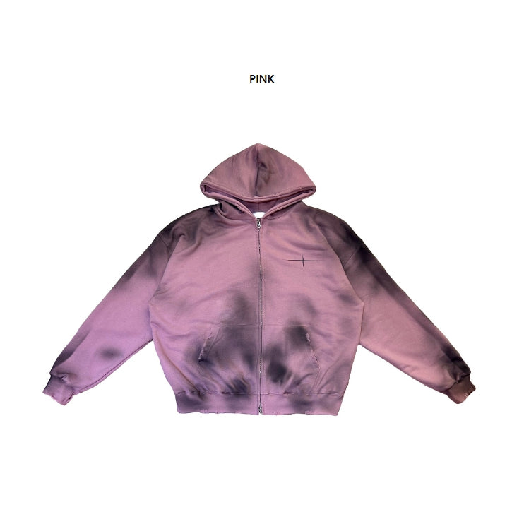 【DISCERNMENT】Unisex Tie Dye Over Hooded Zip Up DISCERNMENT (ディーサーメント) - 男女兼用タイダイオーバー