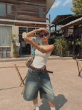 Cult Wide Bermuda Denim Pants