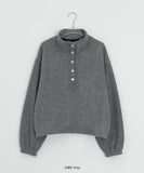 Petans Brushed High Neck Stripe Fleece Sweatshirt