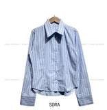 Geek Chic Big Collar Stripe Shirt