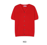 Soved Linen V-neck Short Sleeve Cardigan