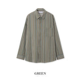 Vivid striped loose fit shirt