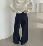 Banding Semi Wide 4-Season Cotton Pants